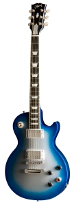 Guitarra robótica azul e prata